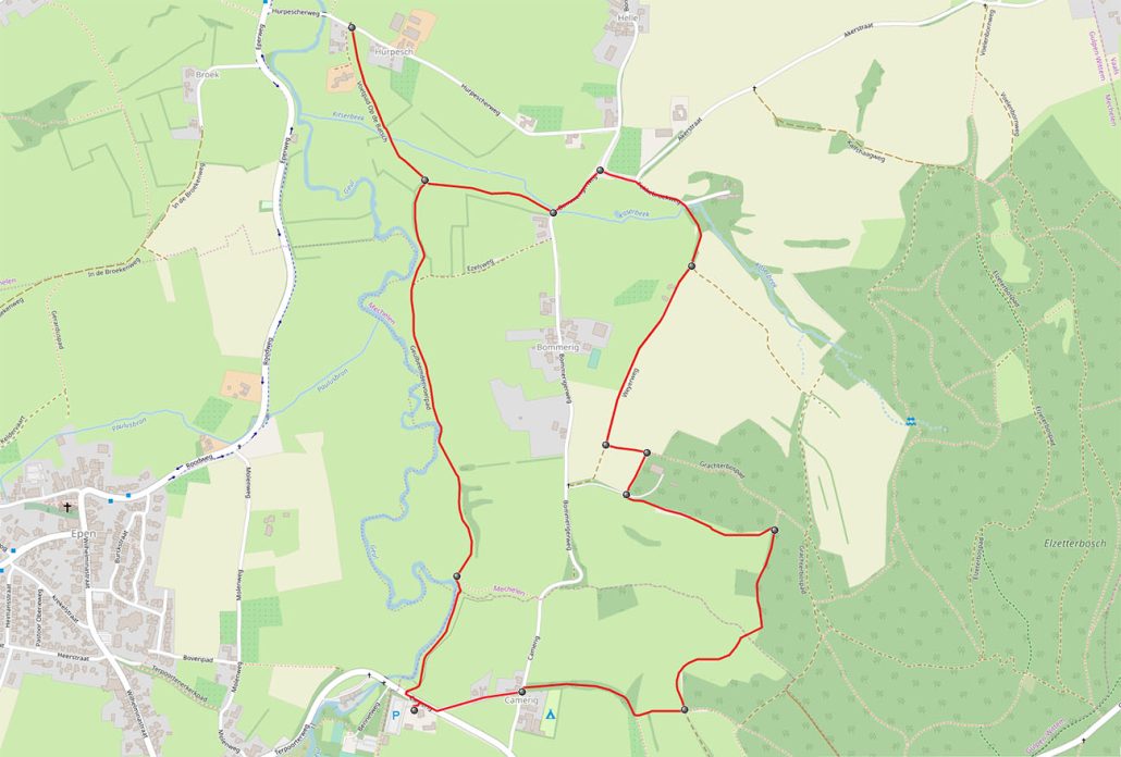 De route Rondje IJsboer op de kaart