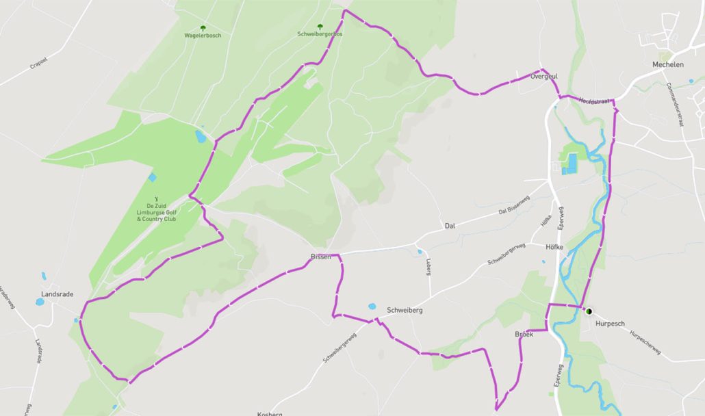 De route Rondje Schweiberg op de kaart